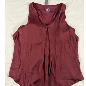 SheBird The Free Racerback Sleeveless Built in Bra Tank Burgundy Wine Size 7